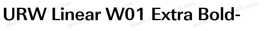 URW Linear W01 Extra Bold字体转换